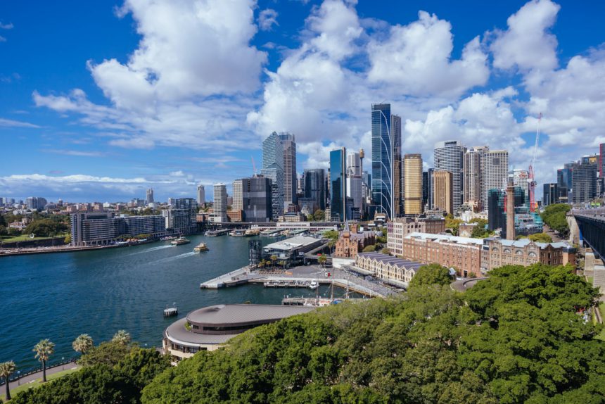 Sydney Skyline From The Harbour Bridge in Australia